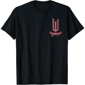 imageWicked Movie Logo Glinda Pink And Gold Wand TShirtBlack