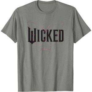 imageWicked Movie Logo Glinda Upland TShirtOlive Heather