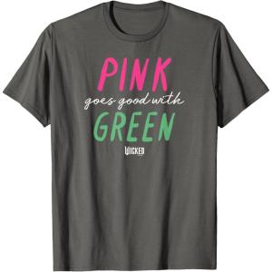 imageWicked Pink Goes Good With Green TShirtAsphalt Grey