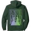 imageWicked For Good Forever My Friend Silhouettes Front ampamp Back Pullover HoodieDark Green