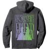 imageWicked For Good Forever My Friend Silhouettes Front ampamp Back Pullover HoodieDark Heather Grey