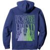 imageWicked For Good Forever My Friend Silhouettes Front ampamp Back Pullover HoodieNavy Blue