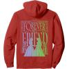 imageWicked For Good Forever My Friend Silhouettes Front ampamp Back Pullover HoodieRed