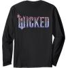 imageWicked For Good Glinda Elegant Logo Front And Back Long Sleeve TShirtBlack