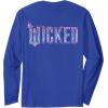 imageWicked For Good Glinda Elegant Logo Front And Back Long Sleeve TShirtRoyal Blue