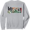 imageWicked For Good Wicked Witch Torn Poster Front And Back SweatshirtHeather Grey