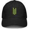 imageWicked Movie Green W Logo Black Adjustable Puff Embroidered Baseball HatBlack