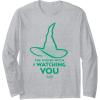 imageWicked For Good Elphaba Watchful Hat Long Sleeve TShirtHeather Grey