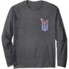 imageWicked For Good Glinda Elegant Logo Front And Back Long Sleeve TShirtDark Heather Grey