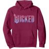 imageWicked For Good Glinda Elegant Logo Pullover HoodieBurgundy