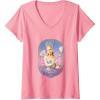 imageWomens Wicked For Good Glinda Sparkling Wand VNeck TShirtPink