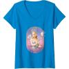imageWomens Wicked For Good Glinda Sparkling Wand VNeck TShirtSapphire Blue
