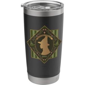 imageWicked Elphaba Enchanted Brooms Silhouette Stainless Steel Insulated TumblerBlack