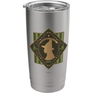 imageWicked Elphaba Enchanted Brooms Silhouette Stainless Steel Insulated TumblerBrushed Steel