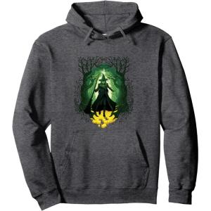 imageWicked For Good Elphaba Walk Through Oz Pullover HoodieDark Heather Grey