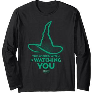 imageWicked For Good Elphaba Watchful Hat Long Sleeve TShirtBlack