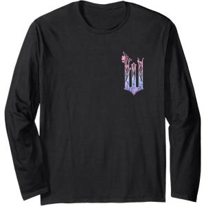 imageWicked For Good Glinda Elegant Logo Front And Back Long Sleeve TShirtBlack