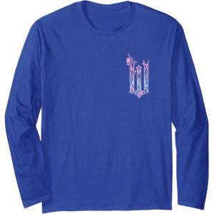 imageWicked For Good Glinda Elegant Logo Front And Back Long Sleeve TShirtRoyal Blue