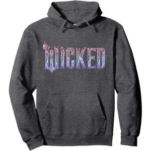 imageWicked For Good Glinda Elegant Logo Pullover HoodieDark Heather Grey