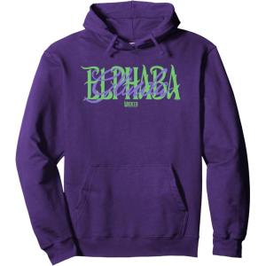 imageWicked For Good Glinda and Elphaba Name Overlay Pullover HoodiePurple