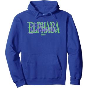 imageWicked For Good Glinda and Elphaba Name Overlay Pullover HoodieRoyal Blue