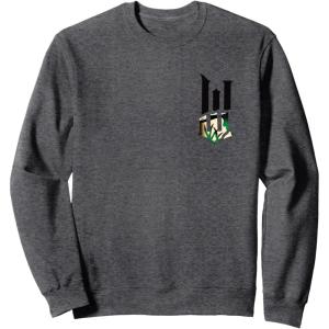 imageWicked For Good Wicked Witch Torn Poster Front And Back SweatshirtDark Heather Grey