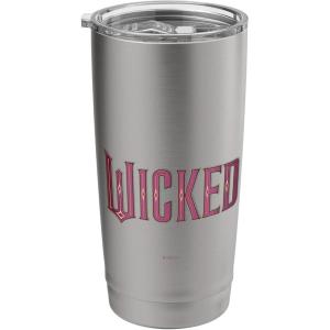 imageWicked Movie Logo Glinda Pink And Gold Stainless Steel Insulated TumblerBrushed Steel