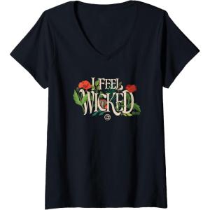 imageWomens Wicked For Good I Feel Wicked VNeck TShirtBlack