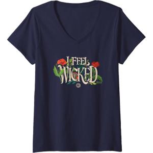 imageWomens Wicked For Good I Feel Wicked VNeck TShirtNavy Blue