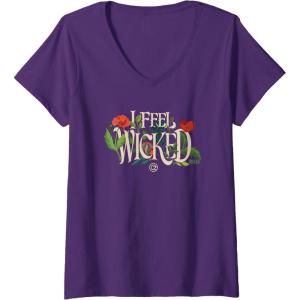 imageWomens Wicked For Good I Feel Wicked VNeck TShirtPurple