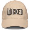 imageWicked Movie Black Logo Adjustable Puff Embroidered Baseball HatStone