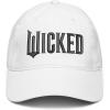 imageWicked Movie Black Logo Adjustable Puff Embroidered Baseball HatWhite