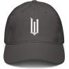 imageWicked Movie White W Logo Black Adjustable Puff Embroidered Baseball HatAsphalt Grey