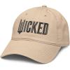 imageWicked Movie Black Logo Adjustable Puff Embroidered Baseball HatStone