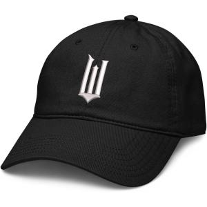 imageWicked Movie White W Logo Black Adjustable Puff Embroidered Baseball HatBlack