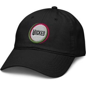 imageWicked Pink And Green Circle Logo Black Adjustable Baseball HatBlack