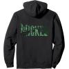imageWicked For Good Torn Green Logo Front And Back Pullover HoodieBlack