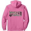 imageWicked For Good Torn Green Logo Front And Back Pullover HoodieBright Pink