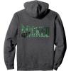 imageWicked For Good Torn Green Logo Front And Back Pullover HoodieDark Heather Grey