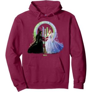imageWicked For Good Glinda and Elphaba Friends Forever Changed Pullover HoodieBurgundy