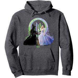 imageWicked For Good Glinda and Elphaba Friends Forever Changed Pullover HoodieDark Heather Grey