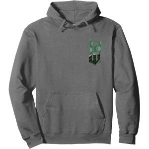 imageWicked For Good Torn Green Logo Front And Back Pullover HoodieAsphalt Grey