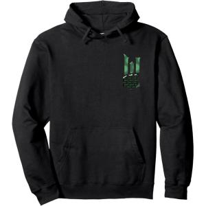 imageWicked For Good Torn Green Logo Front And Back Pullover HoodieBlack
