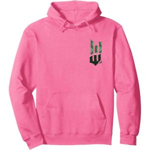 imageWicked For Good Torn Green Logo Front And Back Pullover HoodieBright Pink