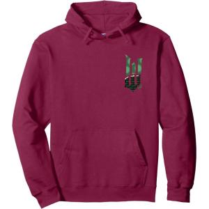 imageWicked For Good Torn Green Logo Front And Back Pullover HoodieBurgundy