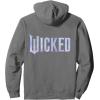imageWicked For Good Bubble Shimmer Logo Front And Back Pullover HoodieAsphalt Grey