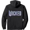 imageWicked For Good Bubble Shimmer Logo Front And Back Pullover HoodieBlack