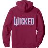 imageWicked For Good Bubble Shimmer Logo Front And Back Pullover HoodieBurgundy