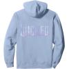 imageWicked For Good Bubble Shimmer Logo Front And Back Pullover HoodieDusty Blue
