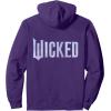 imageWicked For Good Bubble Shimmer Logo Front And Back Pullover HoodiePurple